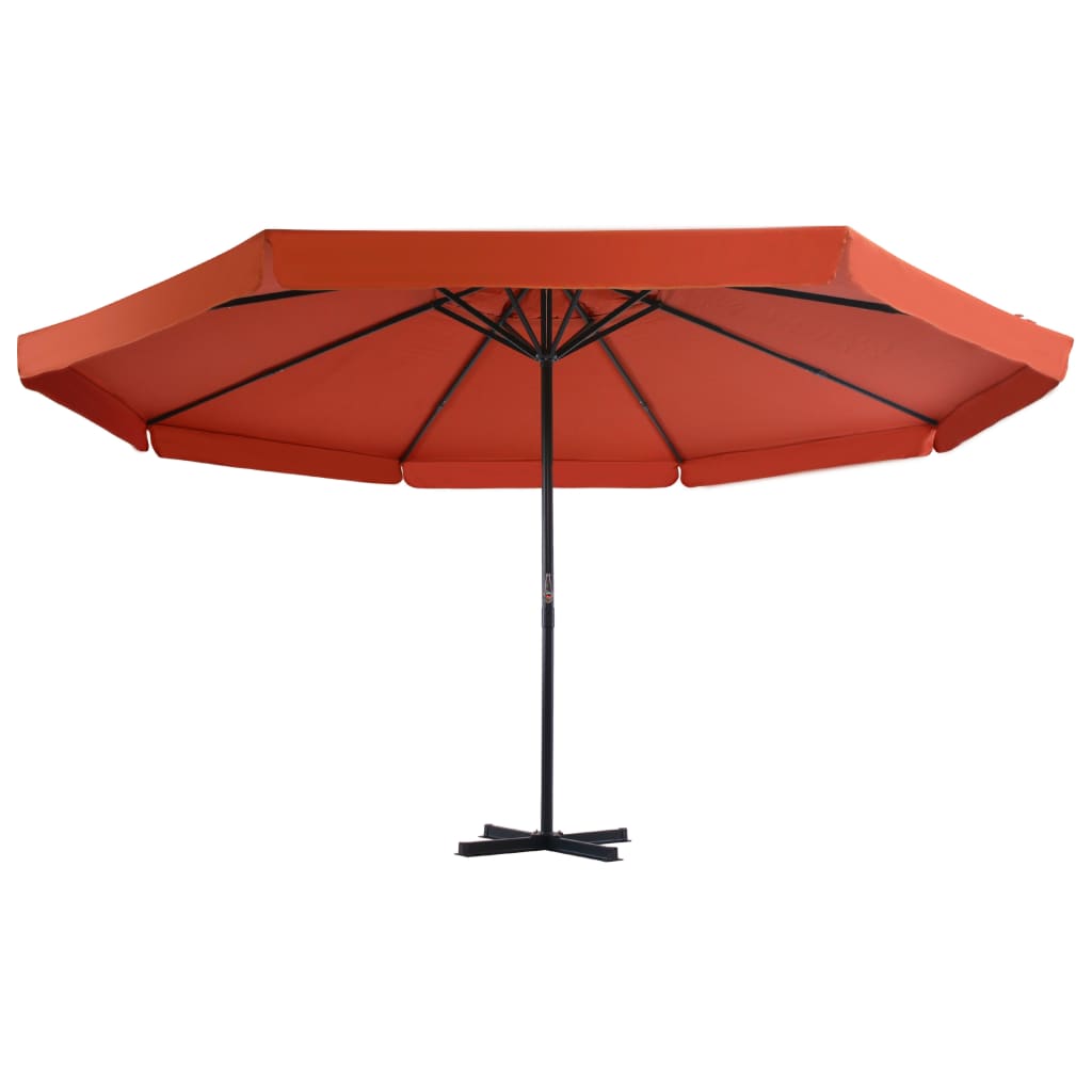 Ombrellone da Giardino con Base Portatile Terracotta