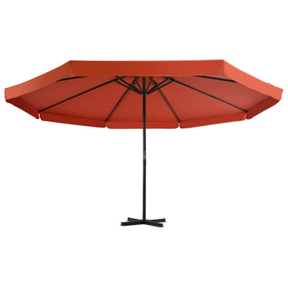 Ombrellone da Giardino con Base Portatile Terracotta