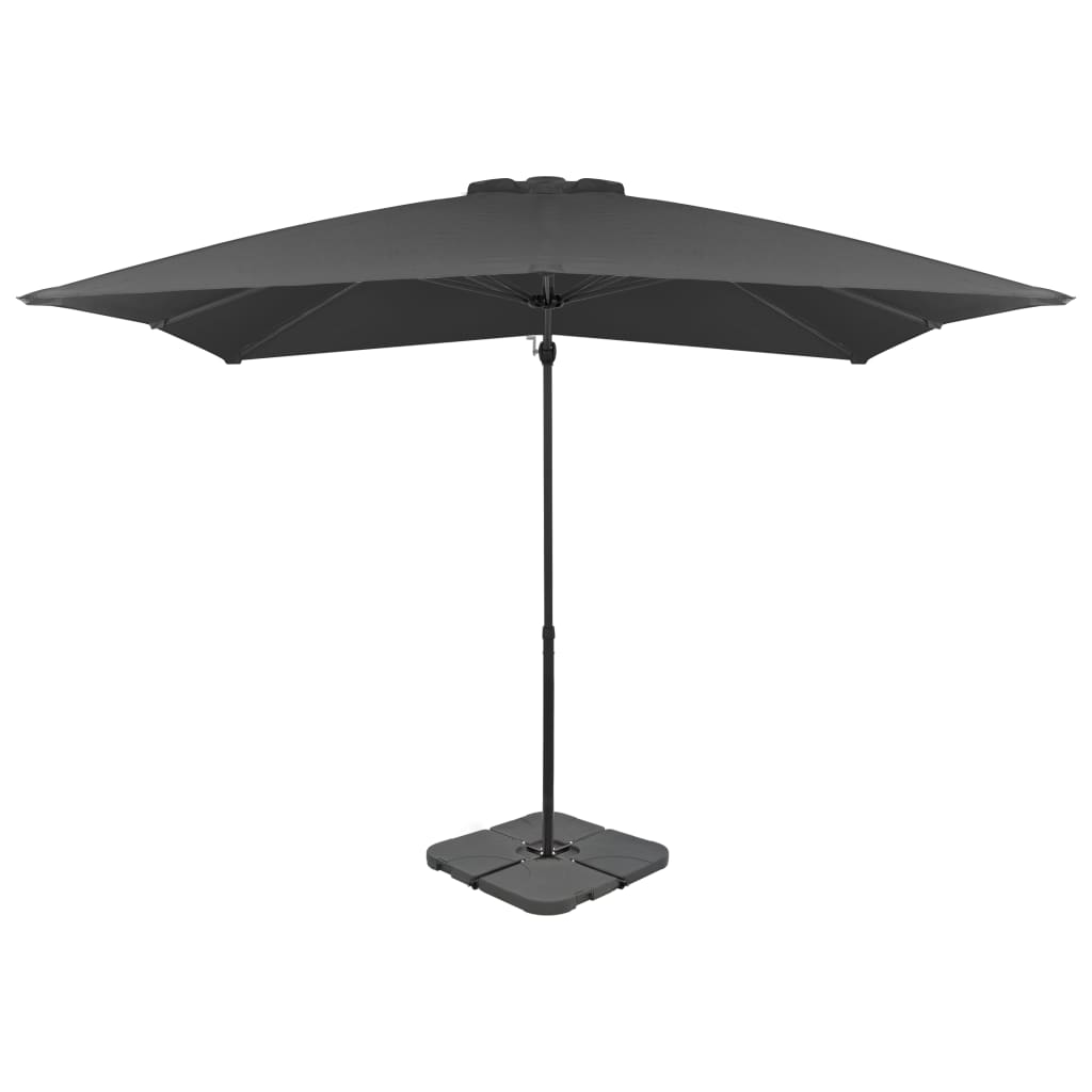 Parasole da Giardino con Base Portatile Antracite