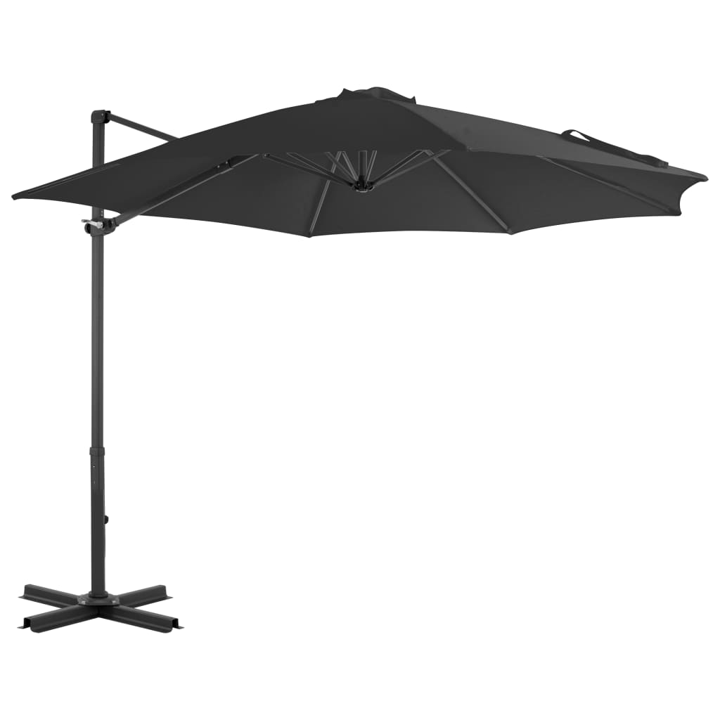 Parasole da Giardino con Base Portatile Antracite