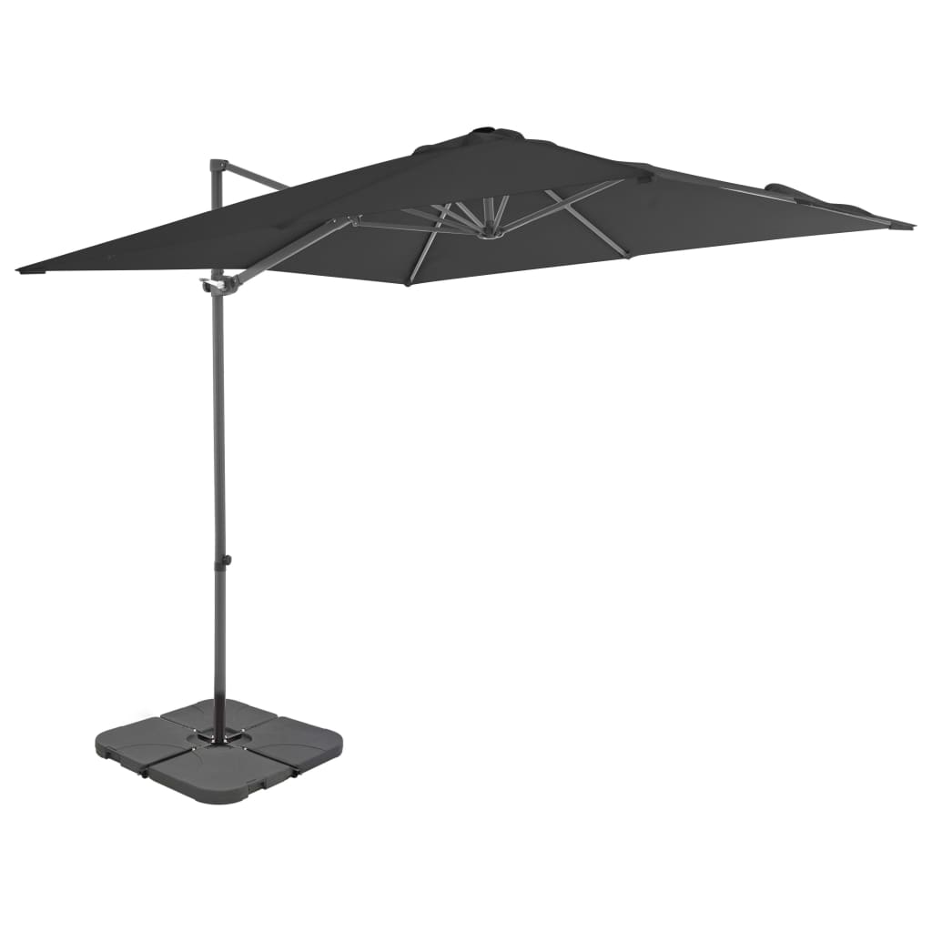 Parasole da Giardino con Base Portatile Antracite