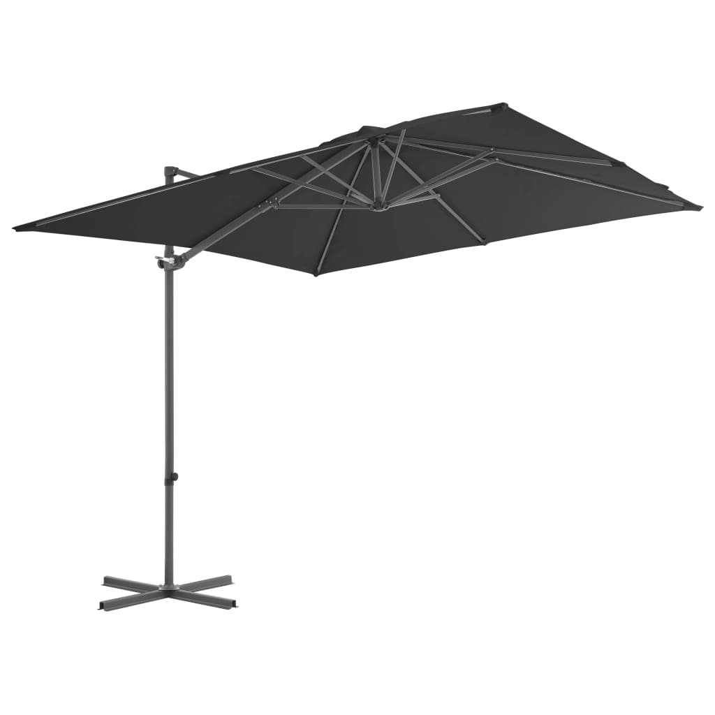 Parasole da Giardino con Base Portatile Antracite