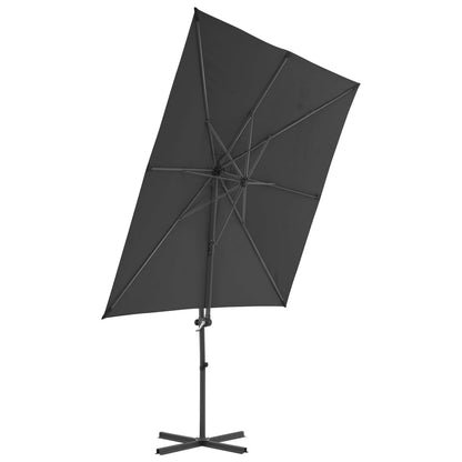 Parasole da Giardino con Base Portatile Antracite