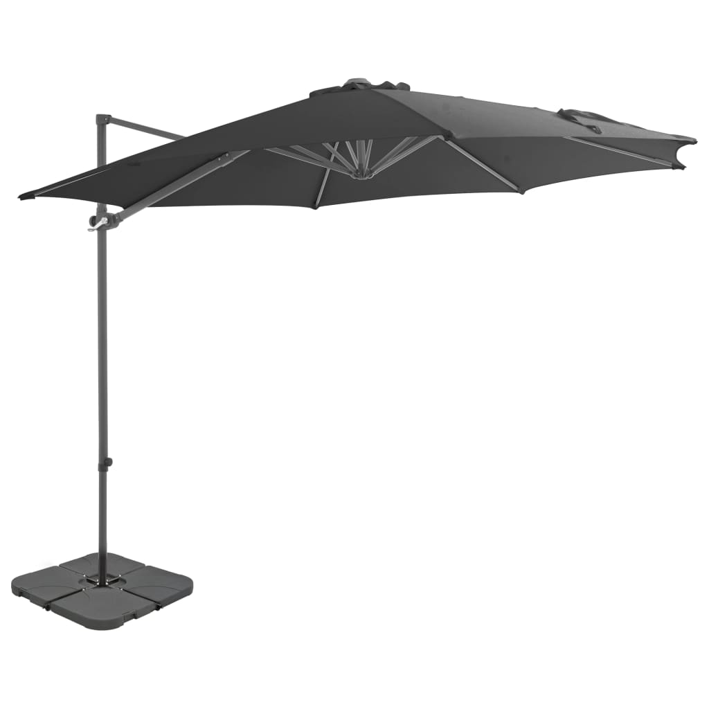 Parasole da Giardino con Base Portatile Antracite