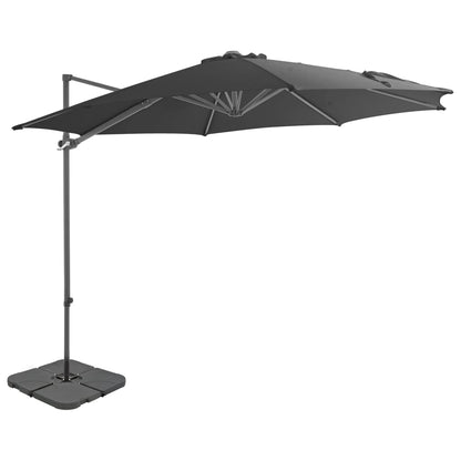 Parasole da Giardino con Base Portatile Antracite