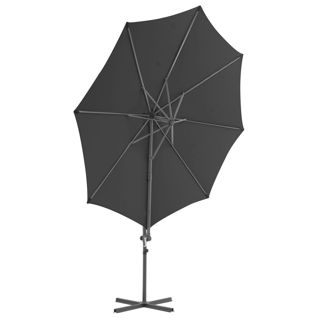 Parasole da Giardino con Base Portatile Antracite