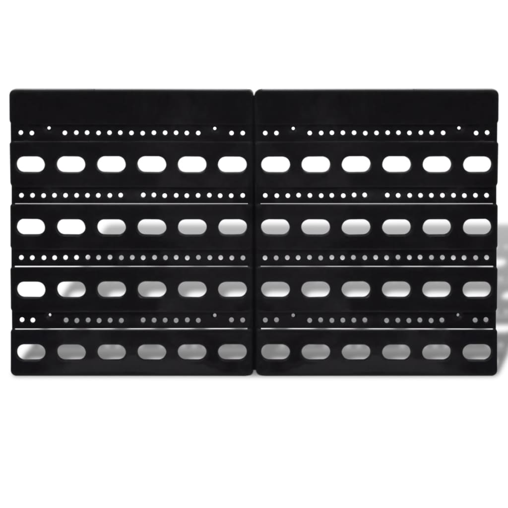 Contenitore Plastica per Garage da Parete Set 30 pz Blu e Rosso