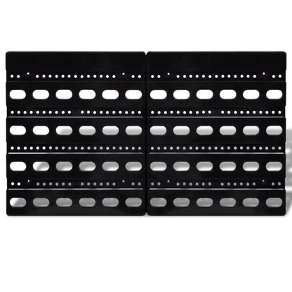 Contenitore Plastica per Garage da Parete Set 30 pz Blu e Rosso