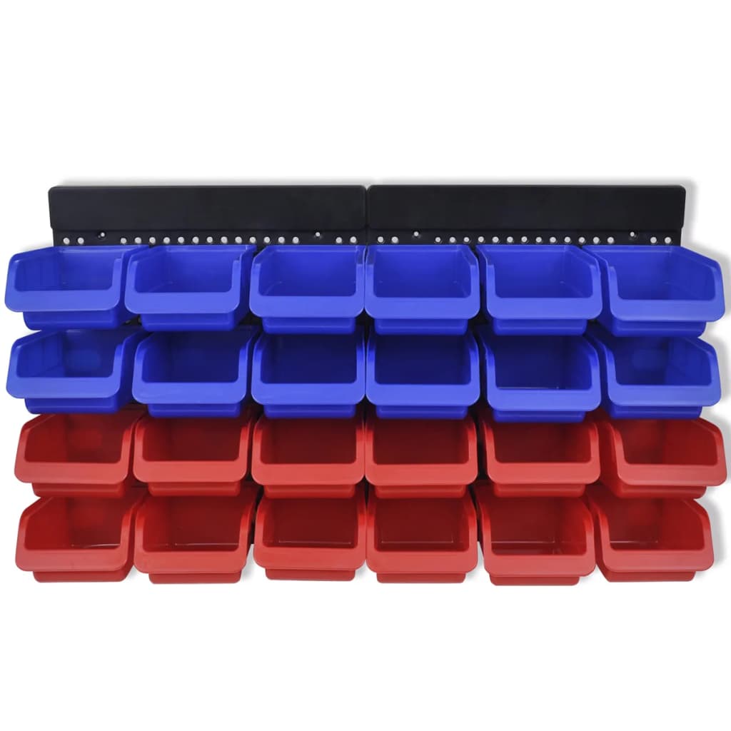 Pannelli Porta Attrezzi da Parete 2 pz Blu e Rosso