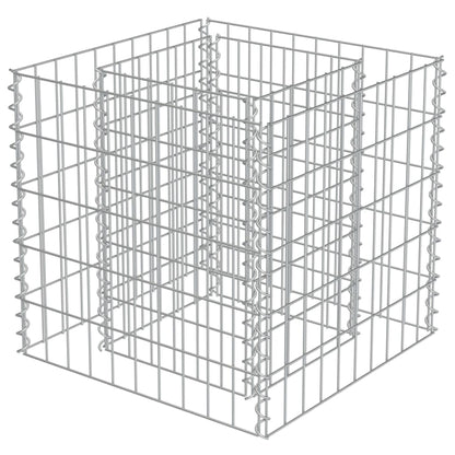 Gabbione Letto Rialzato in Acciaio Zincato 50x50x50 cm