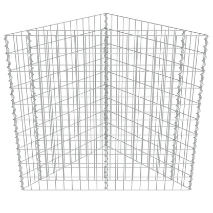 Gabbione Letto Rialzato in Acciaio Zincato 75x75x50 cm