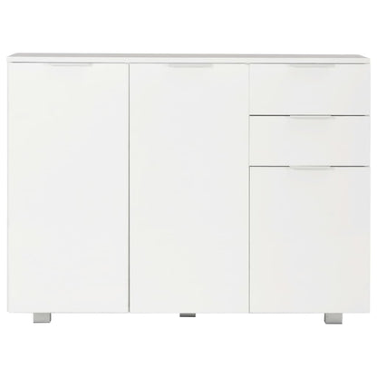 Credenza Bianco Lucido 107x35x80,5 cm