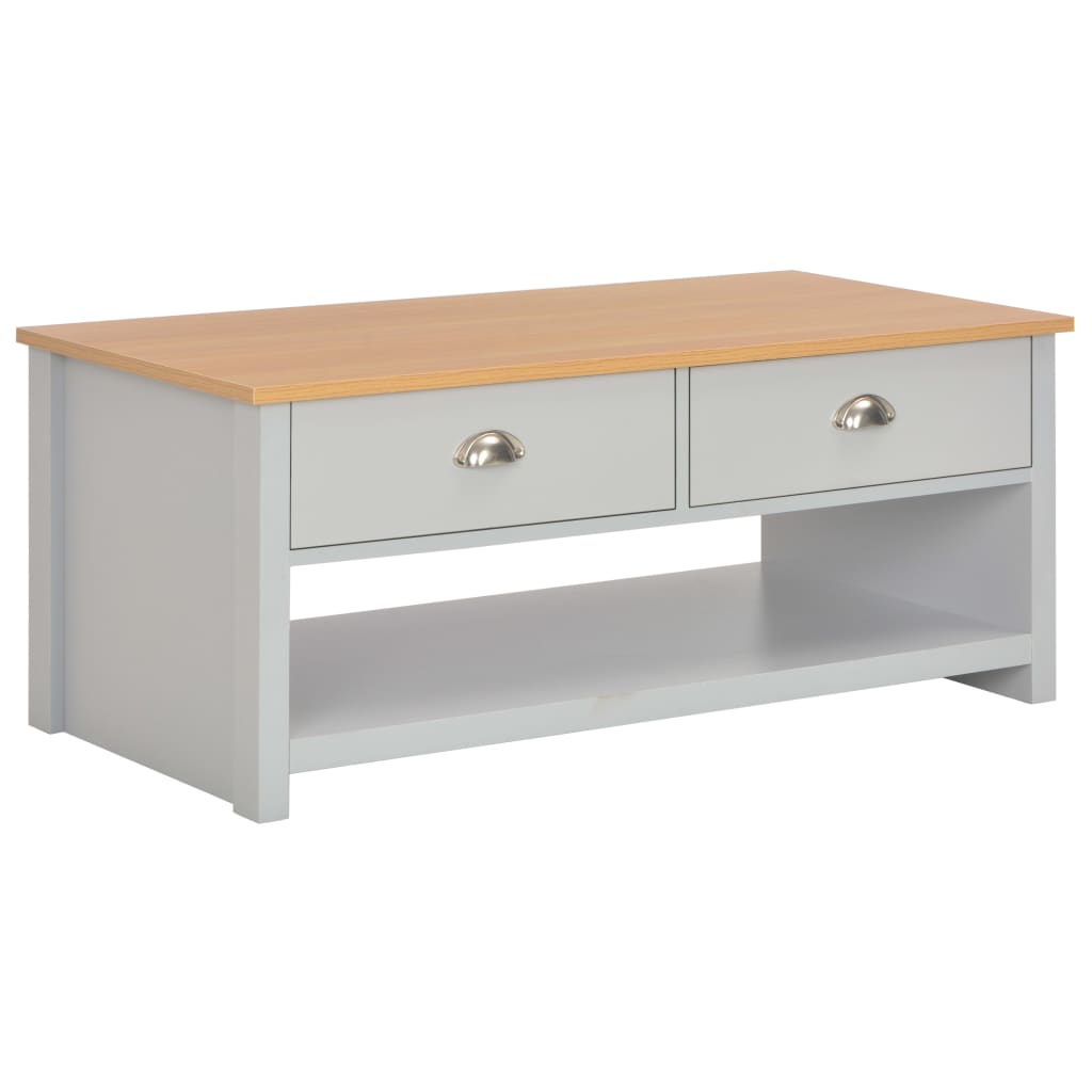 Tavolino da Salotto Grigio 100x50x42 cm