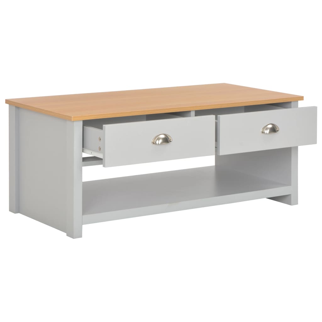 Tavolino da Salotto Grigio 100x50x42 cm