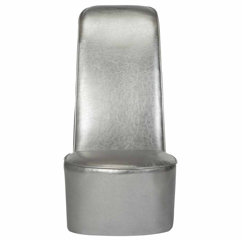 Poltrona a Forma di Scarpa con Tacco in Similpelle Argento