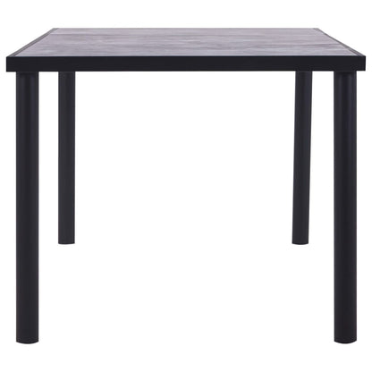 Tavolo da Pranzo Nero e Grigio Cemento 200x100x75 cm in MDF