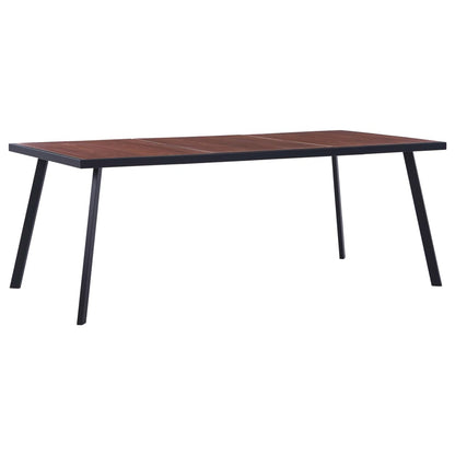 Tavolo da Pranzo Naturale e Nero 200x100x75 cm in MDF