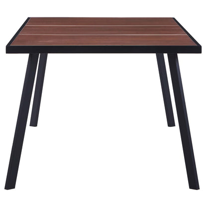 Tavolo da Pranzo Naturale e Nero 200x100x75 cm in MDF