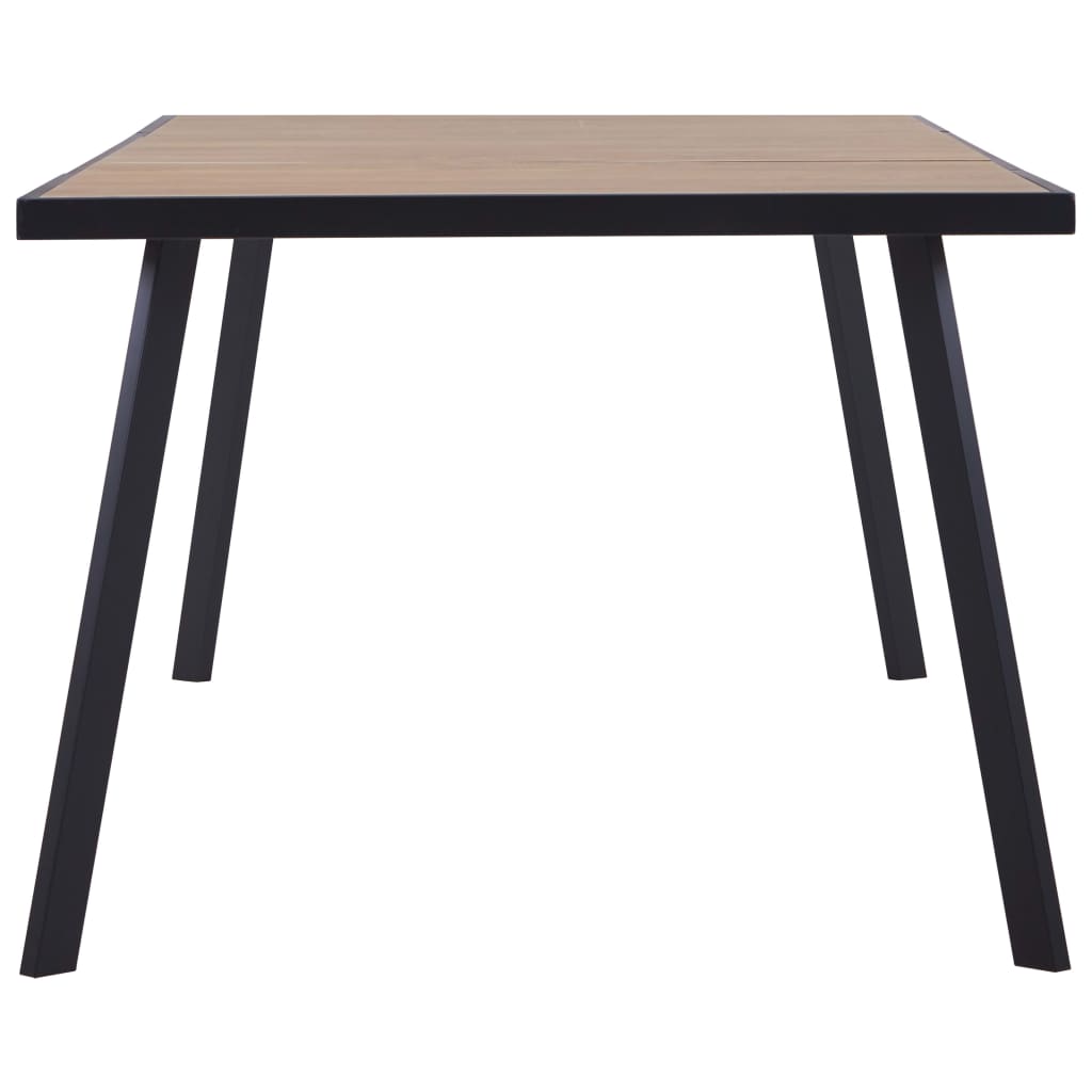 Tavolo da Pranzo Naturale e Nero 200x100x75 cm in MDF