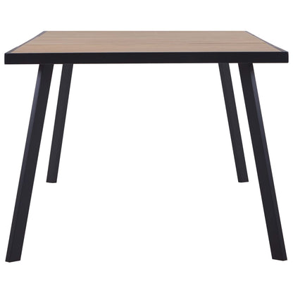 Tavolo da Pranzo Naturale e Nero 200x100x75 cm in MDF