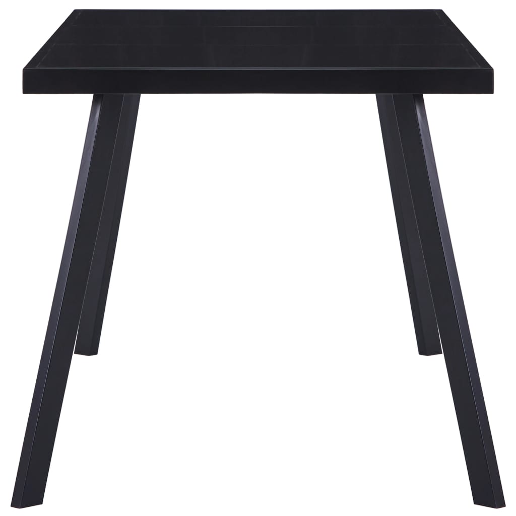 Tavolo da Pranzo Nero 180x90x75 cm in Vetro Temperato