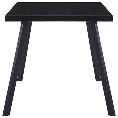 Tavolo da Pranzo Nero 180x90x75 cm in Vetro Temperato