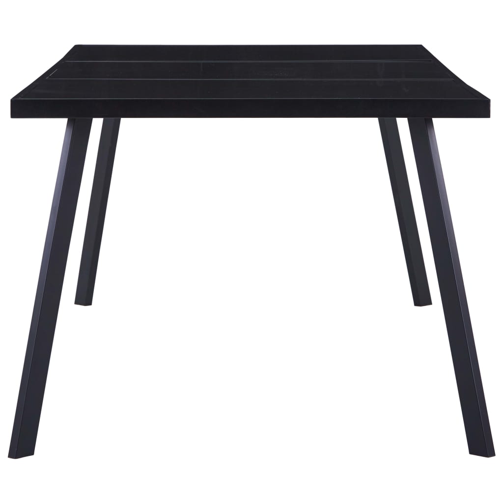 Tavolo da Pranzo Nero 200x100x75 cm in Vetro Temperato