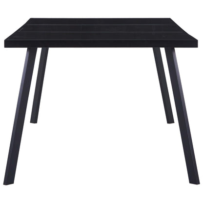 Tavolo da Pranzo Nero 200x100x75 cm in Vetro Temperato