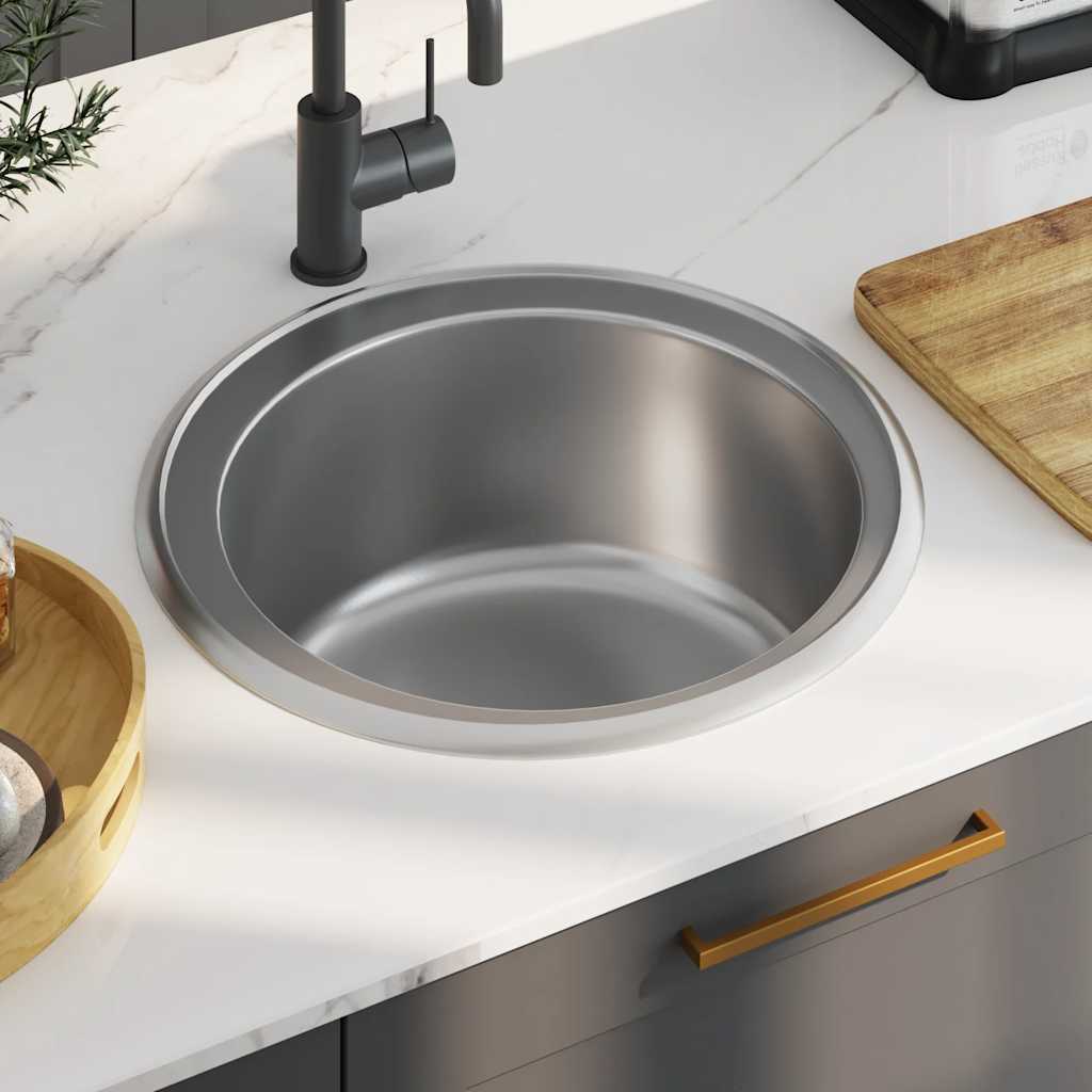 Lavello da Cucina con Filtro e Sifone in Acciaio Inox