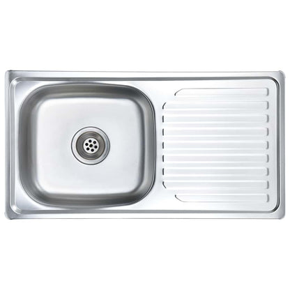 Lavello da Cucina con Filtro e Sifone in Acciaio Inox