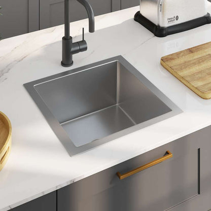 Lavello da Cucina Lavorato a Mano in Acciaio Inox