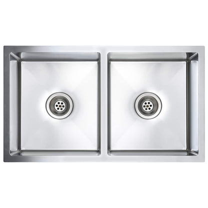 Lavello da Cucina Lavorato a Mano in Acciaio Inox