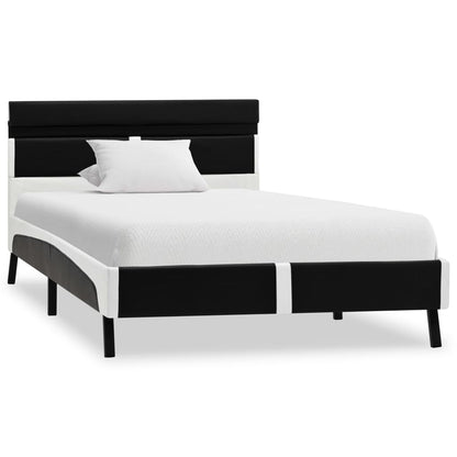 Giroletto con LED senza Materasso Nero in Similpelle 90x200 cm