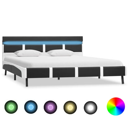 Giroletto con LED senza Materasso Grigio Similpelle 140x200 cm
