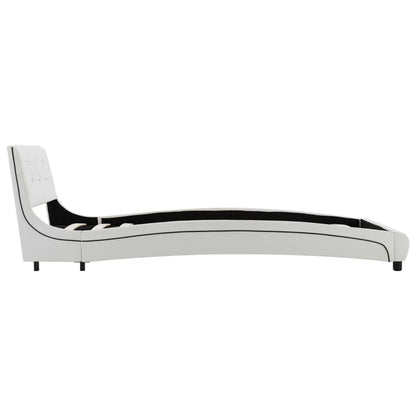 Giroletto senza Materasso Bianco in Similpelle 90x200 cm