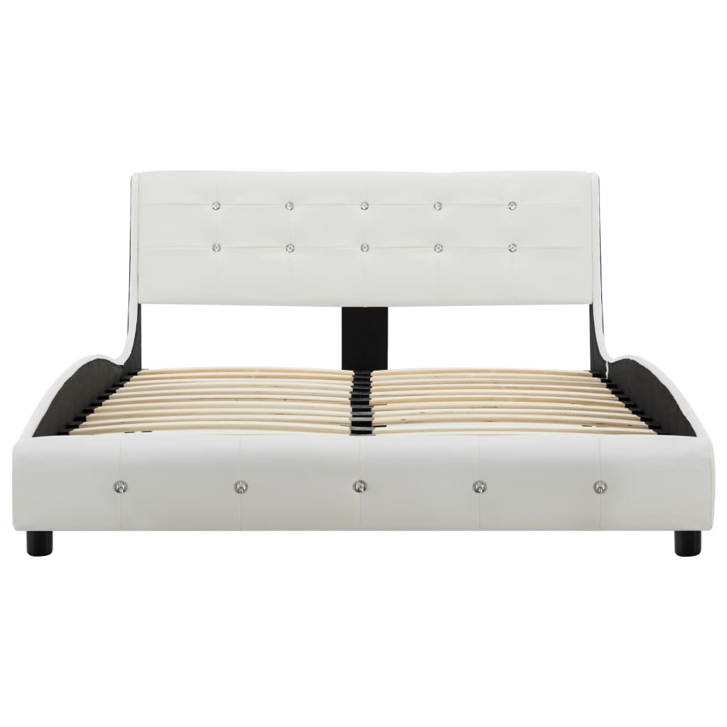 Giroletto senza Materasso Bianco in Similpelle 120x200 cm
