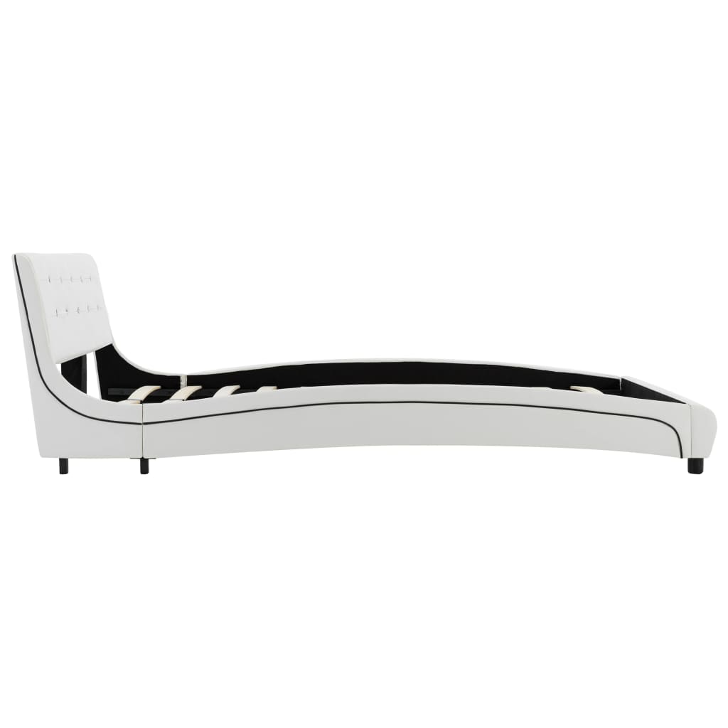 Giroletto senza Materasso Bianco in Similpelle 120x200 cm