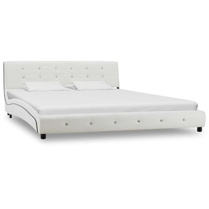 Giroletto senza Materasso Bianco in Similpelle 160x200 cm