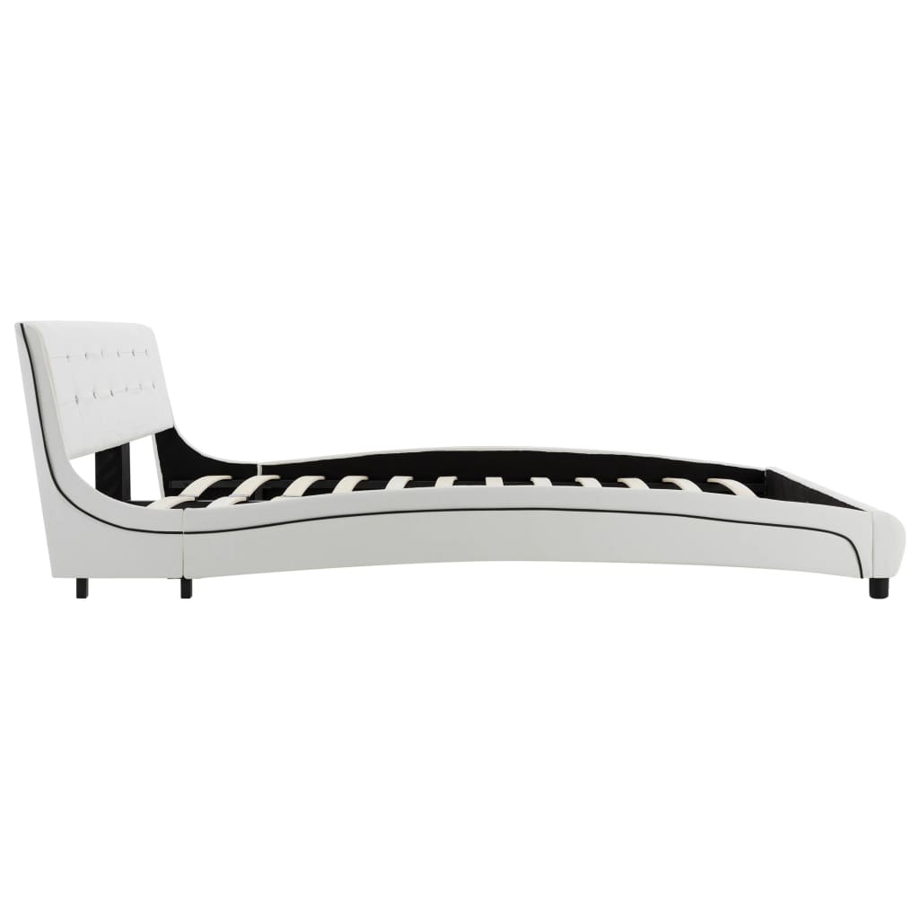 Giroletto senza Materasso Bianco in Similpelle 160x200 cm