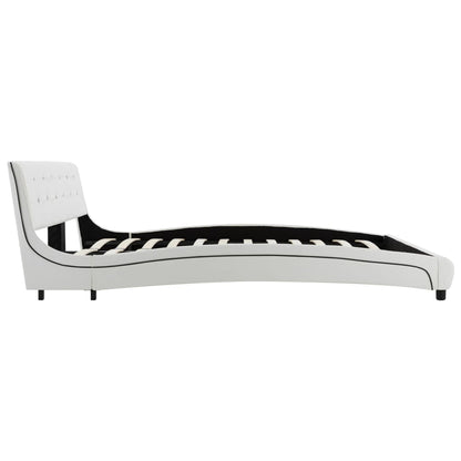 Giroletto senza Materasso Bianco in Similpelle 160x200 cm