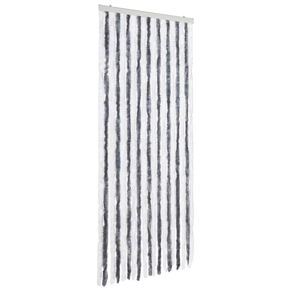 Zanzariera Grigio e Bianco 56x185 cm Ciniglia