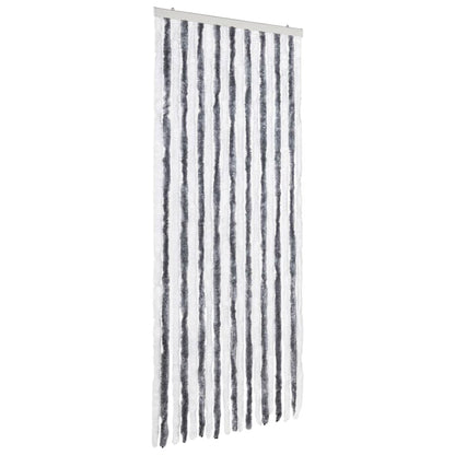 Zanzariera Grigio e Bianco 56x185 cm Ciniglia
