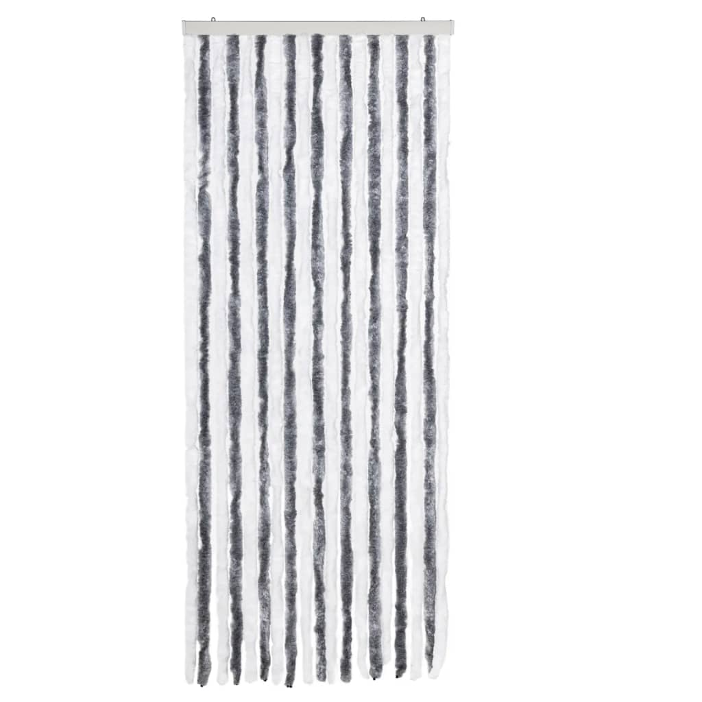 Zanzariera Grigio e Bianco 56x185 cm Ciniglia