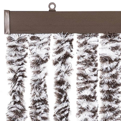 Zanzariera Marrone e Beige 90x220 cm Ciniglia