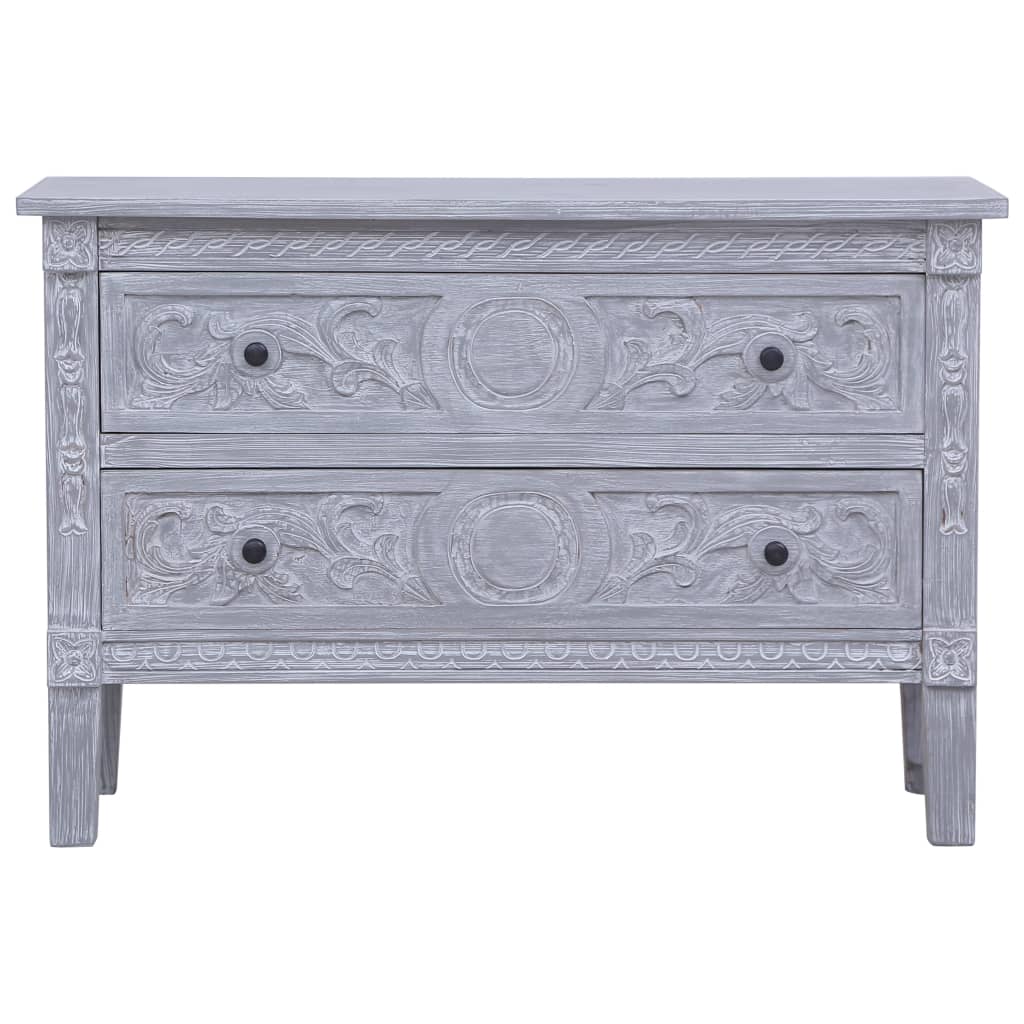 Credenza con 2 Cassetti 90x30x60 cm in Legno Massello di Mogano