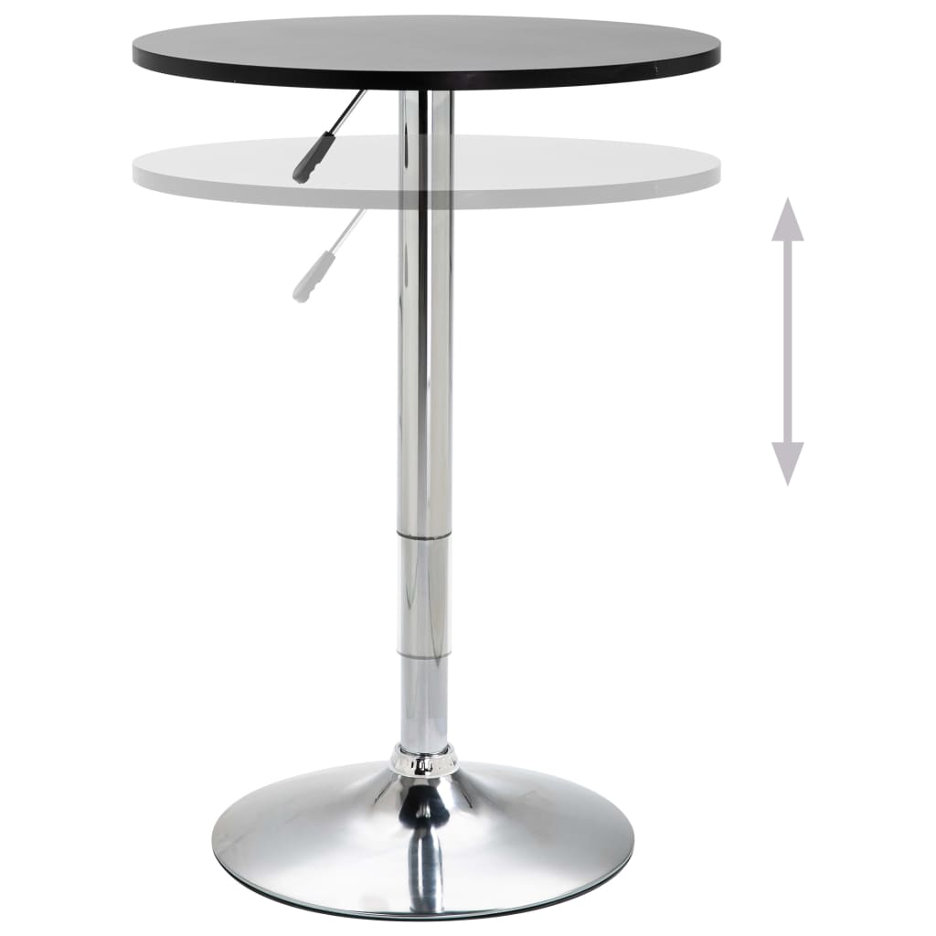 Tavolo da Bar Nero Ø60 cm in MDF