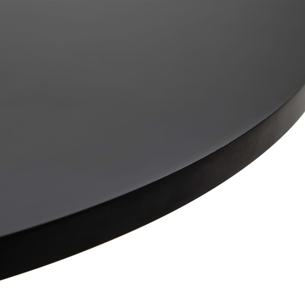 Tavolo da Bar Nero Ø60 cm in MDF