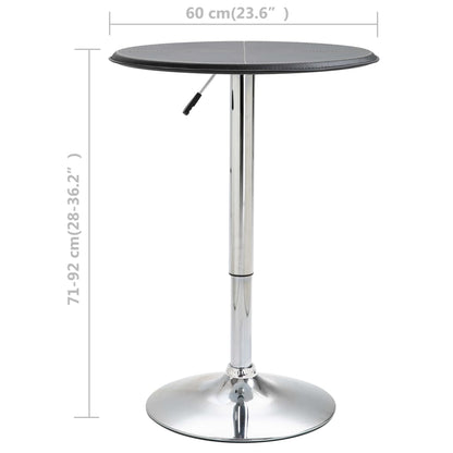 Tavolo da Bar Nero Ø60 cm in MDF