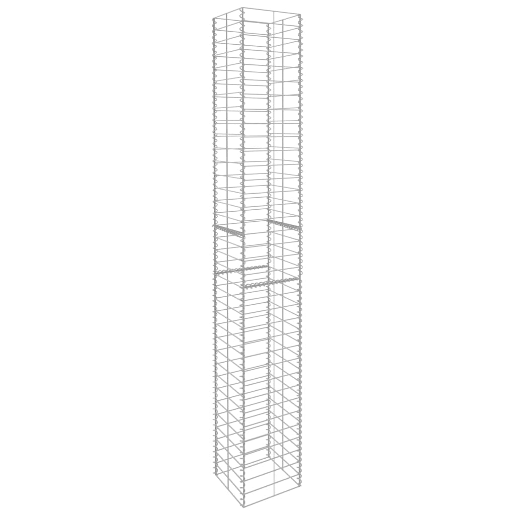 Gabbioni 3 pz in Acciaio Zincato 25x25x197 cm