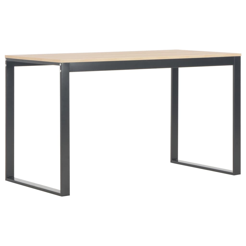 Scrivania per Computer Nera e Rovere 120x60x70 cm